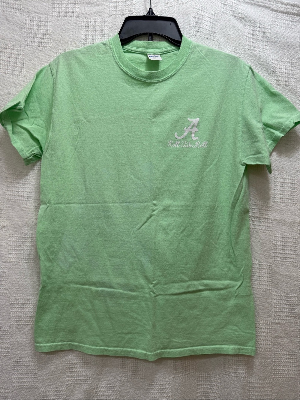 Gildan Light Green Kids Short Sleeve Tee with White 'A' Logo